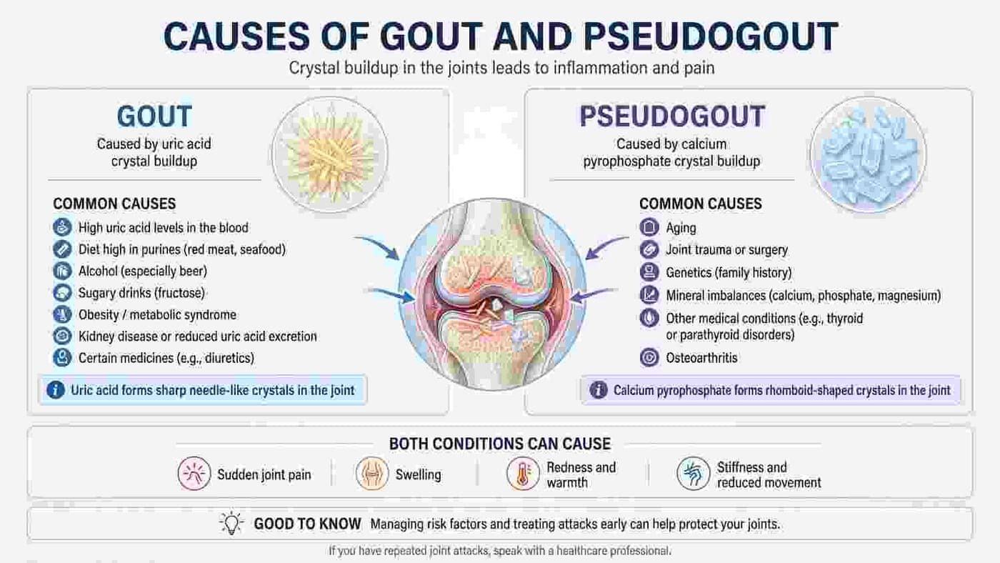 Causes Of Gout And Pseudogout
