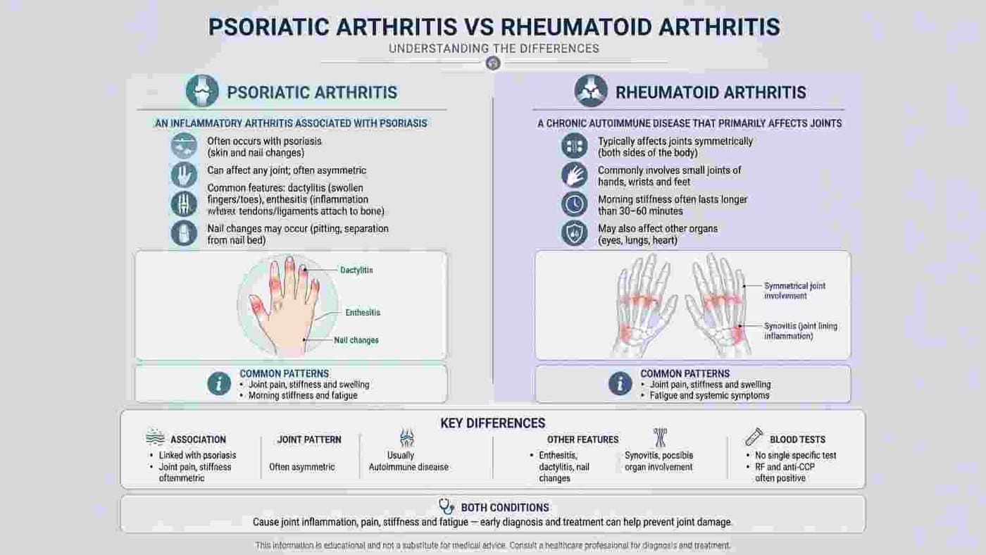 Comparing Psoriatic Arthritis And Rheumatoid Arthritis