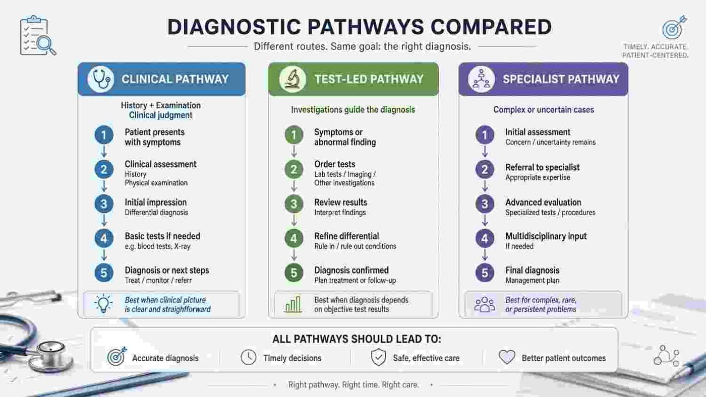 Diagnostic Pathways Compared
