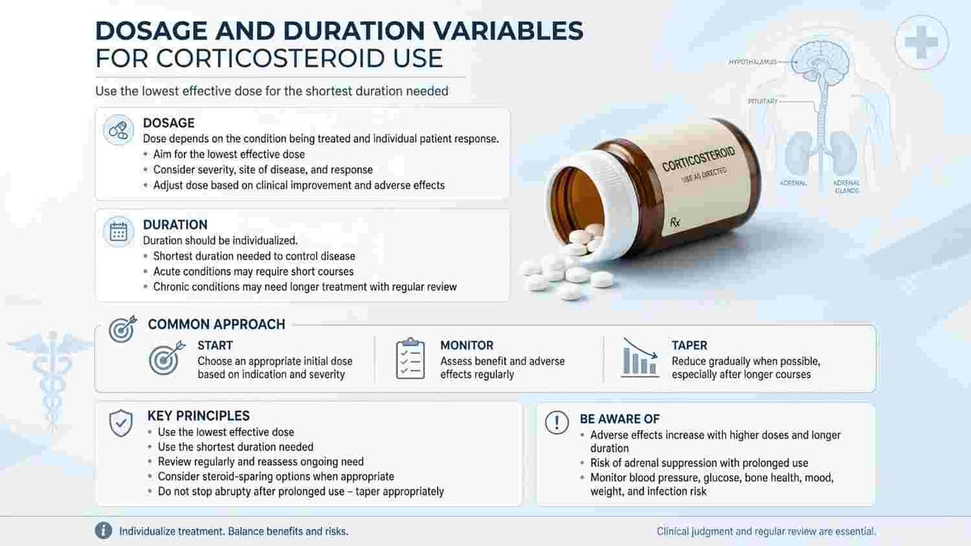 Dosage And Duration Variables For Corticosteroid Use
