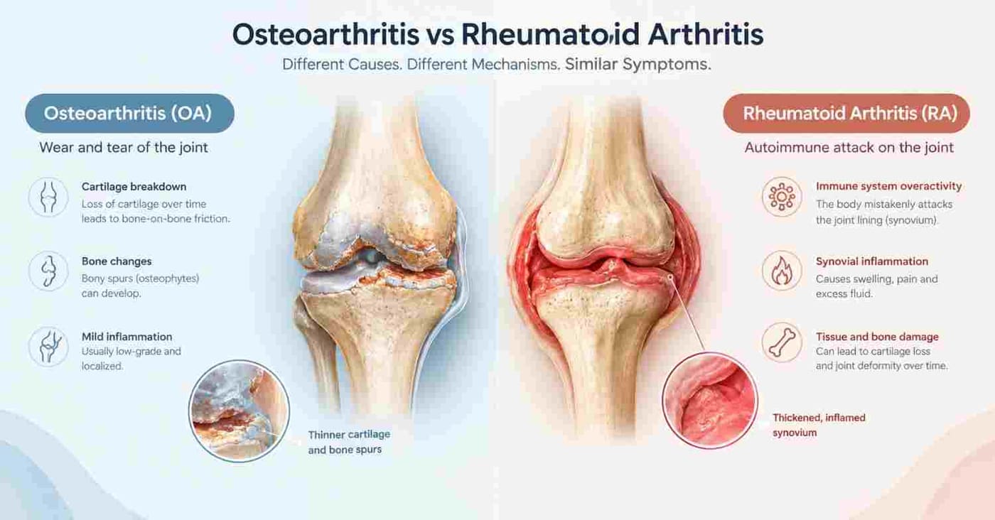 Osteoarthritis Vs Rheumatoid Arthritis Mechanisms
