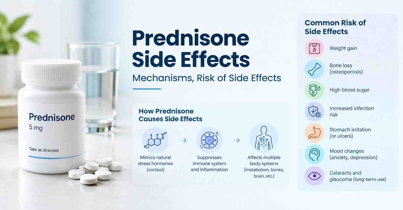 Prednisone Side Effects Mechanisms, Risk Of Side Effects
