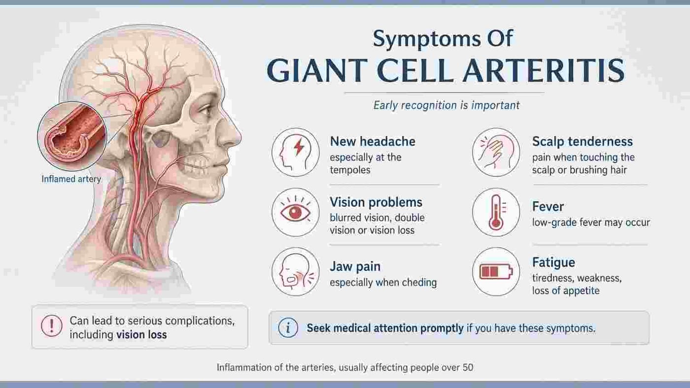 Symptoms Of Giant Cell Arteritis

